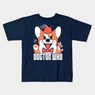 Sci Fi Corgi Geeky Retro TV Dog for SciFi Fans Kids T-Shirt